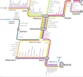 Líneas de tren en Salamanca