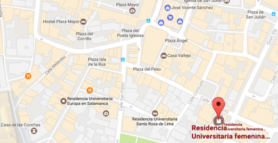 Mapa de localización del alojamiento María Milagrosa en Salamanca