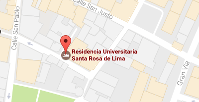 Mapa de localización del alojamiento Santa Rosa de Lima en Salamanca
