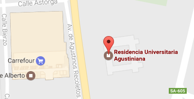 Mapa de localización del alojamiento R.U. Agustiniana en Salamanca